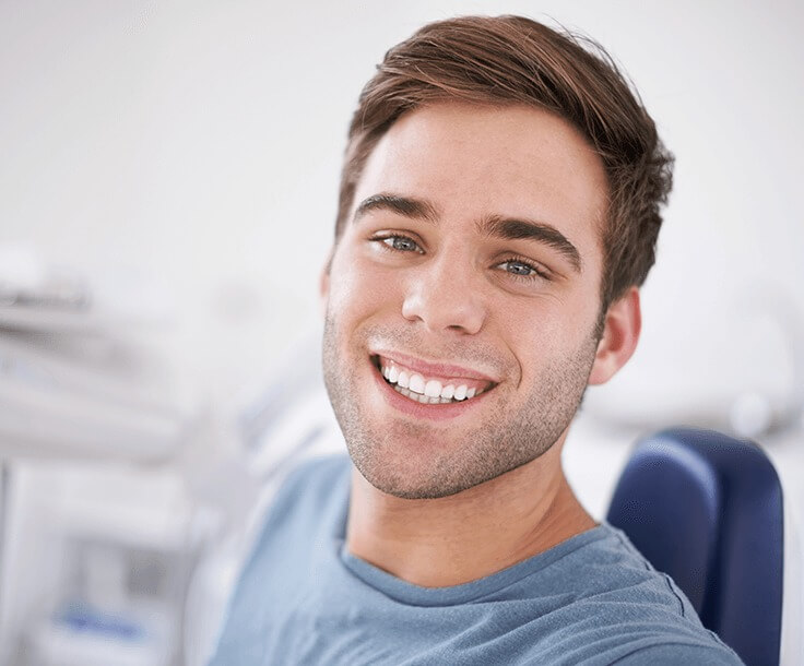 man at the dentist